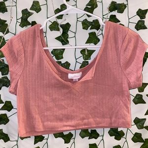 Light Pink Cropped Tee